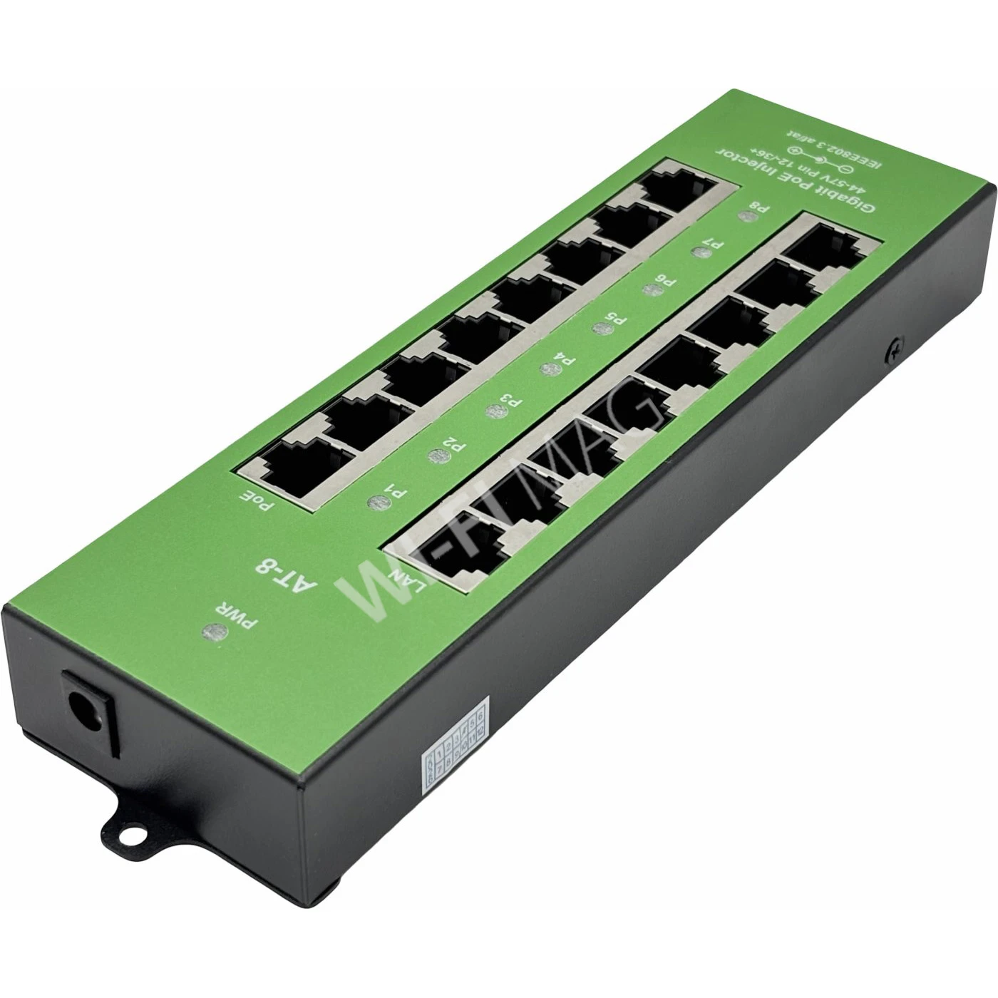 Conexpro POE-PAN8-GBM-AF/AT, 8-портовый гигабитный 802.3af/at PoE-инжектор