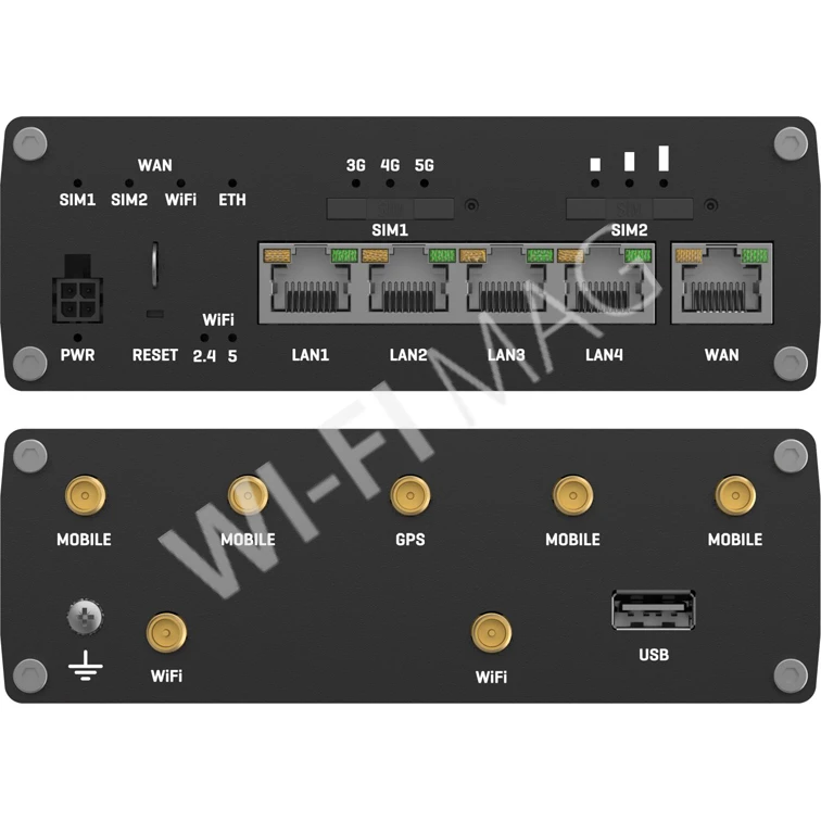Teltonika RUTX50 Industrial 5G Router 2 SIM, промышленный сотовый маршрутизатор Wi-Fi 5