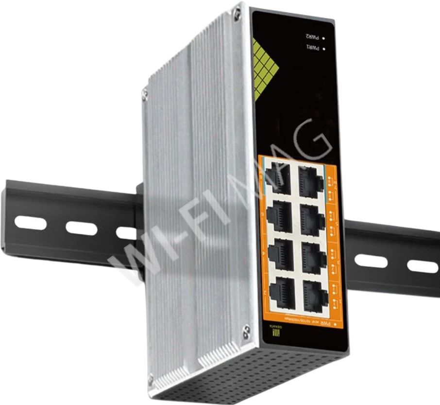 Conexpro GNT-IG1008GP-DC, промышленный с 8 PoE (1 Гбит/с) портами неуправляемый коммутатор