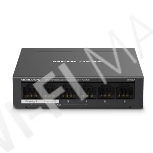 Mercusys MS106LP, неуправляемый 6-портовый коммутатор с 4-мя PoE+ (10/100 Мбит/с)
