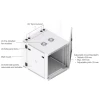 Ubiquiti 12U Rack Cabinet Perforated Front Door Swing (700 мм) двухсекционный стоечный шкаф 12U с 2-мя вентиляторами и перфорированной дверцей
