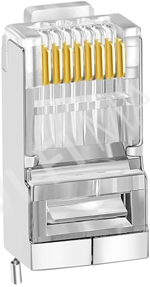 Коннектор Conexpro FTP RJ45, Cat.5e, 8p8c, wire, gilded, экранированный с зажимом для кабеля заземления