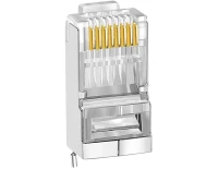 Кабельная продукция Коннектор Conexpro FTP RJ45, Cat.5e, 8p8c, wire, gilded, экранированный с зажимом для кабеля заземления