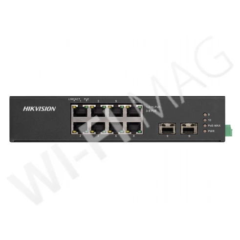 Hikvision DS-3T0510HP-E/HS, неуправляемый коммутатор Hi-PoE