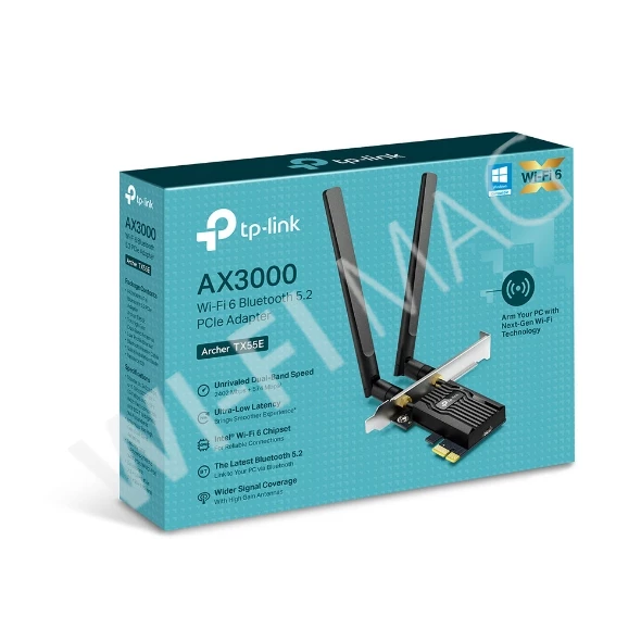 TP-Link Archer TX55E AX3000, Wi-Fi 6 Bluetooth 5.2 PCI Express адаптер