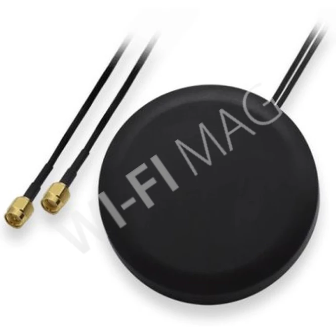 Teltonika PR1KCL25 Combo MIMO Mobile Roof SMA Antenna, комбинированная антенна для крепления на крышу с 2-мя кабелями 3 м