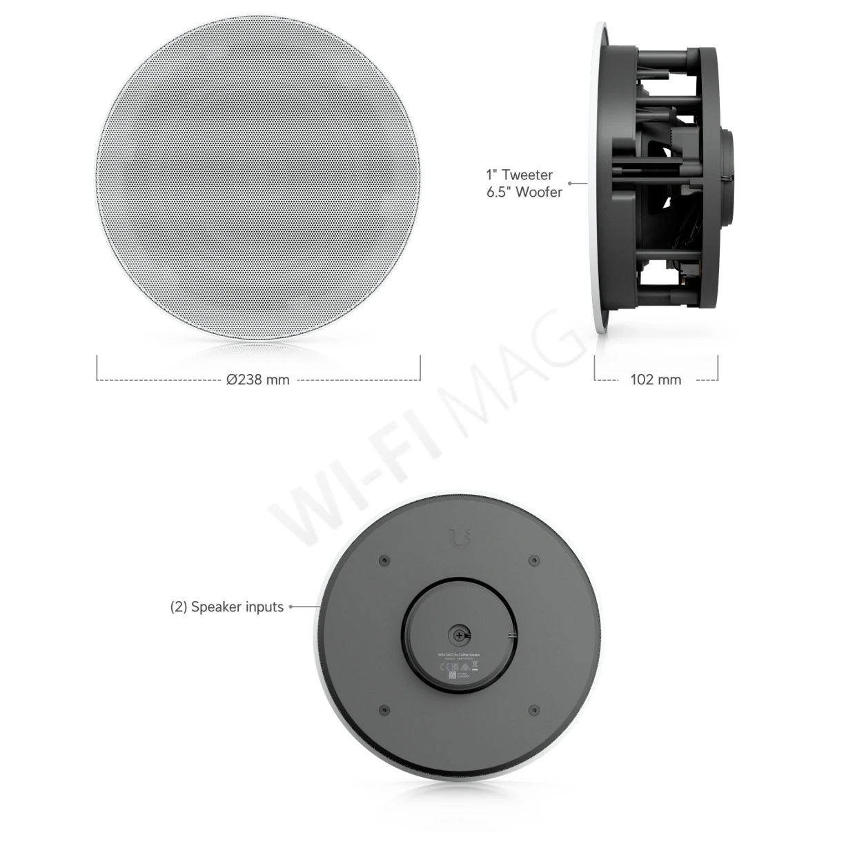 Ubiquiti In-Ceiling Speaker, встраиваемый в потолок динамик