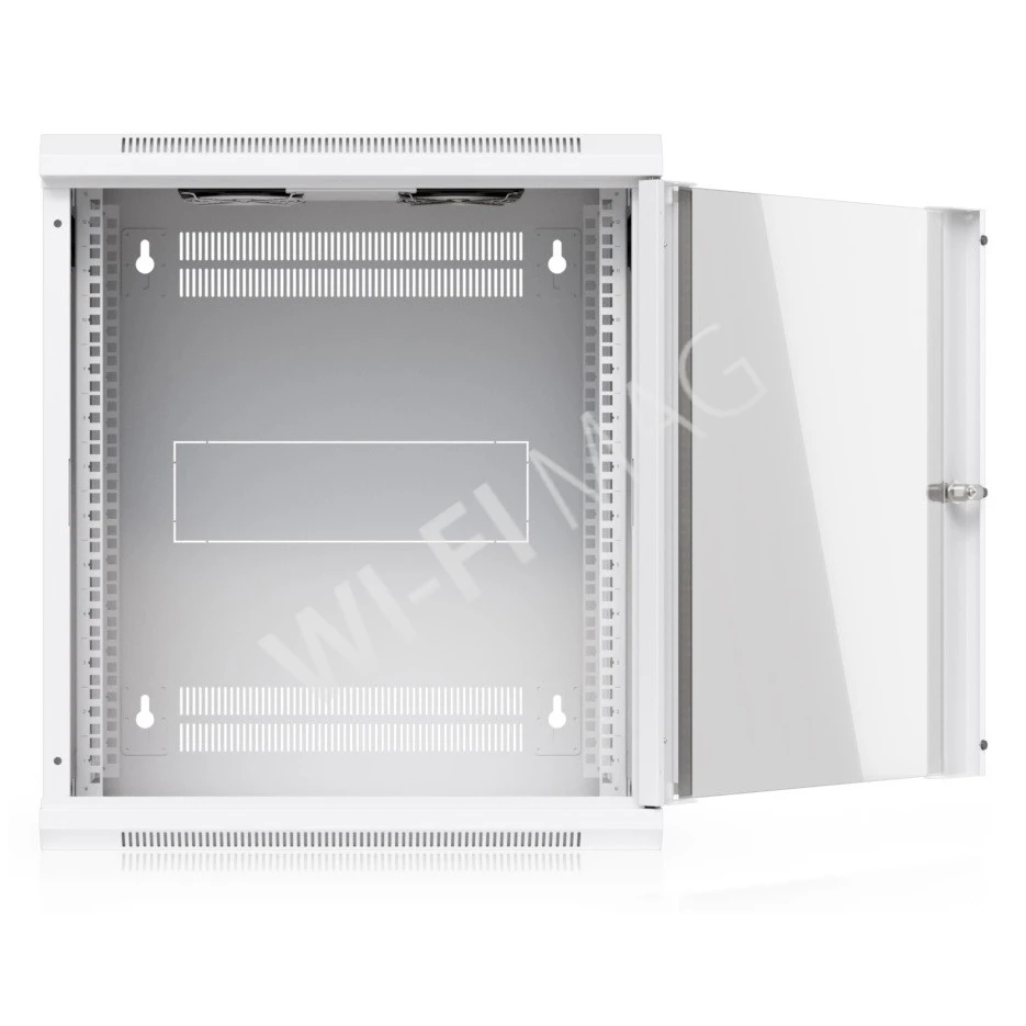 Ubiquiti 12U Rack Cabinet Glass Front Door (450 мм) стоечный шкаф 12U с 2-мя вентиляторами и стеклянной дверцей