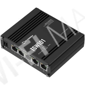 Teltonika TSW101 Automotive PoE+ Switch, 5-портовый неуправляемый с 4-мя PoE коммутатор