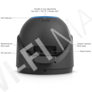 Ubiquiti UniFi Video Camera G6 Pro Turret Black, 8 Мп черная уличная PoE+ турельная c 2,36-кратным оптическим зумом IP-видеокамера