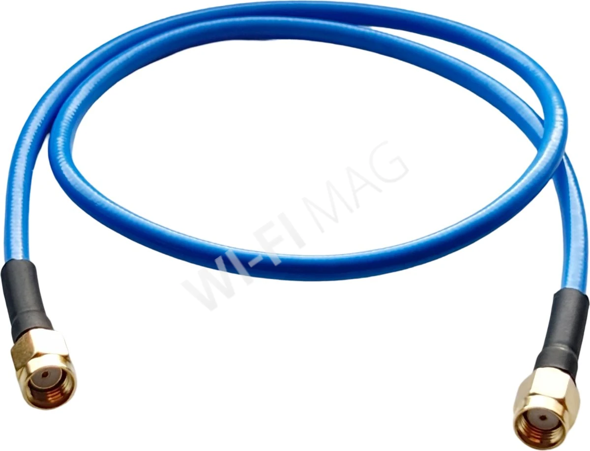 Conexpro flexi pigtail, 50cm, RG402, RSMA male - RSMA male синий