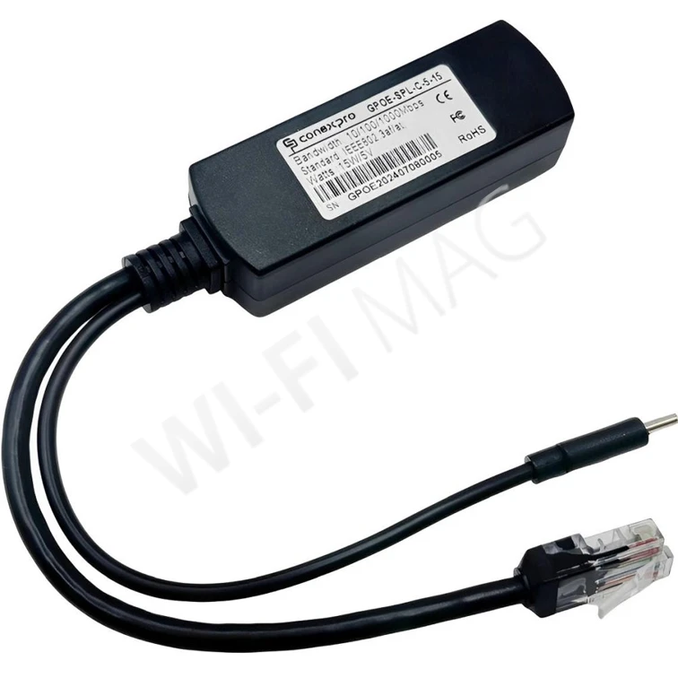 Conexpro GPOE-SPL-C-5-15, разветвитель PoE 1 Гбит/с USB-C