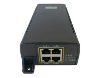 Питание, POE оборудование MaxLink MAXPI60W2x2 (802.3af/at, 55В, 1.1A, 60Вт, 1 Гбит/с, 2xLAN, 2xPoE) PoE-инжектор питания