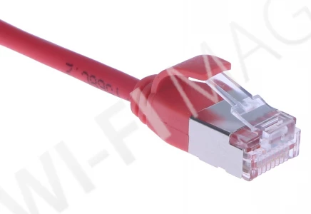 Кабель патч-корд Masterlan Comfort patch cable U/FTP, Cat6A, extra slim, LSZH, 0.5 м, экранированный, красный