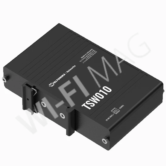 Teltonika TSW010 DIN rail switch, неуправляемый коммутатор (9-30 В постоянного тока)