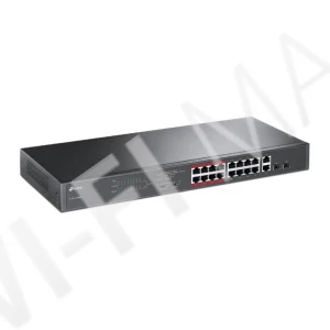 TP-Link TL-SL1218MP, 16 портов (10/100 Мбит/с) и 2 гигабитных порта