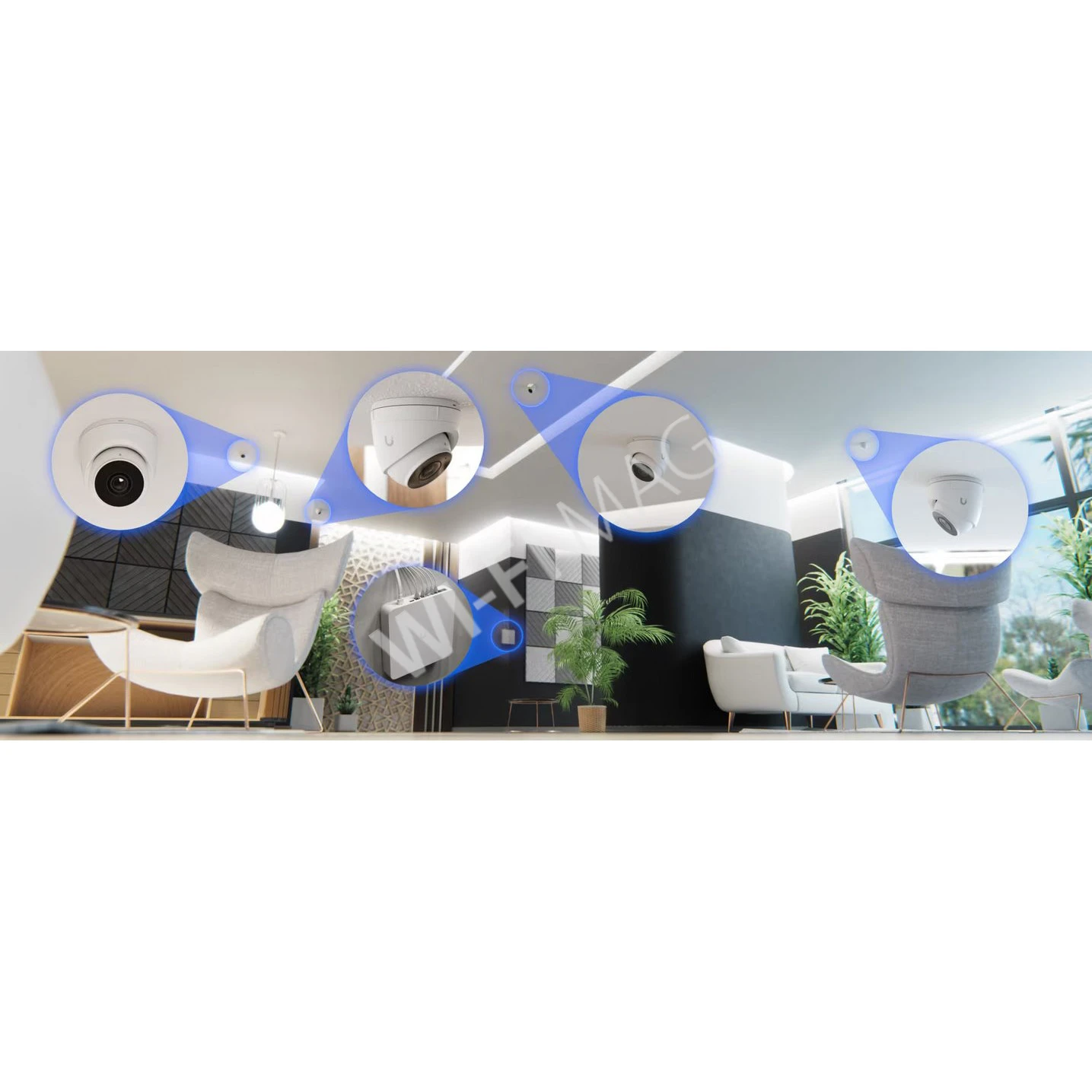 Ubiquiti UniFi Protect Network Video Recorder Instant Kit, комплект из 4-х камер UVC-G5-Turret-Ultra и видеорегистратора UNVR-Instant