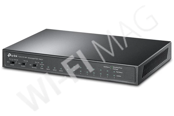 TP-Link TL-SL1311MP, 8 PoE+ портов (10/100 Мбит/с) и 3 гигабитных порта