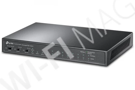 TP-Link TL-SL1311MP, 8 PoE+ портов (10/100 Мбит/с) и 3 гигабитных порта