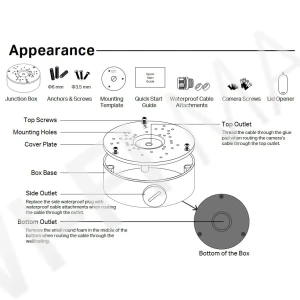 TP-Link Network Camera Junction Box White, белая монтажная коробка для камер VIGI