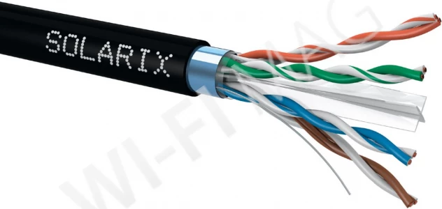 Кабель Solarix FTP outdoor Cat6, PE, 23AWG, 1m