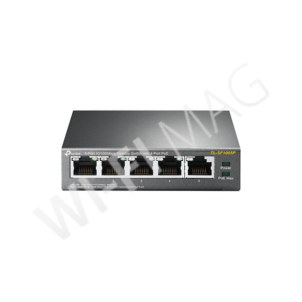 TP-Link TL-SF1005P, 5-портовый (10/100 Мбит/с)  коммутатор с 4 портами PoE+