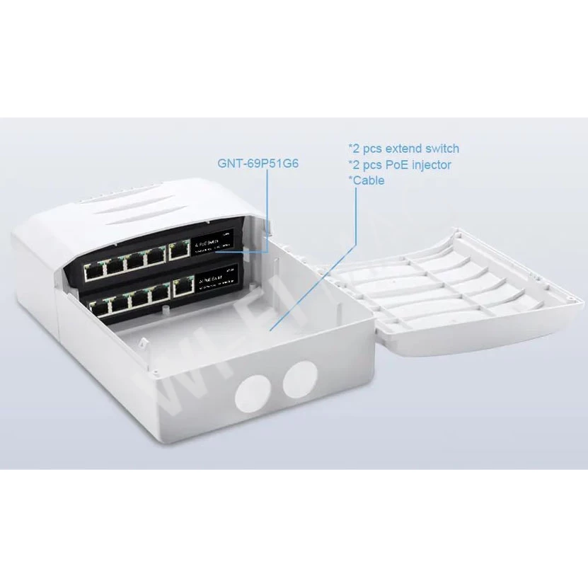 Conexpro GNT-6FP51G6, уличный с 5 портами 1 Гбит/с (4 PoE) неуправляемый коммутатор