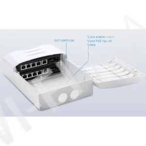 Conexpro GNT-6FP51G6, уличный с 5 портами 1 Гбит/с (4 PoE) неуправляемый коммутатор