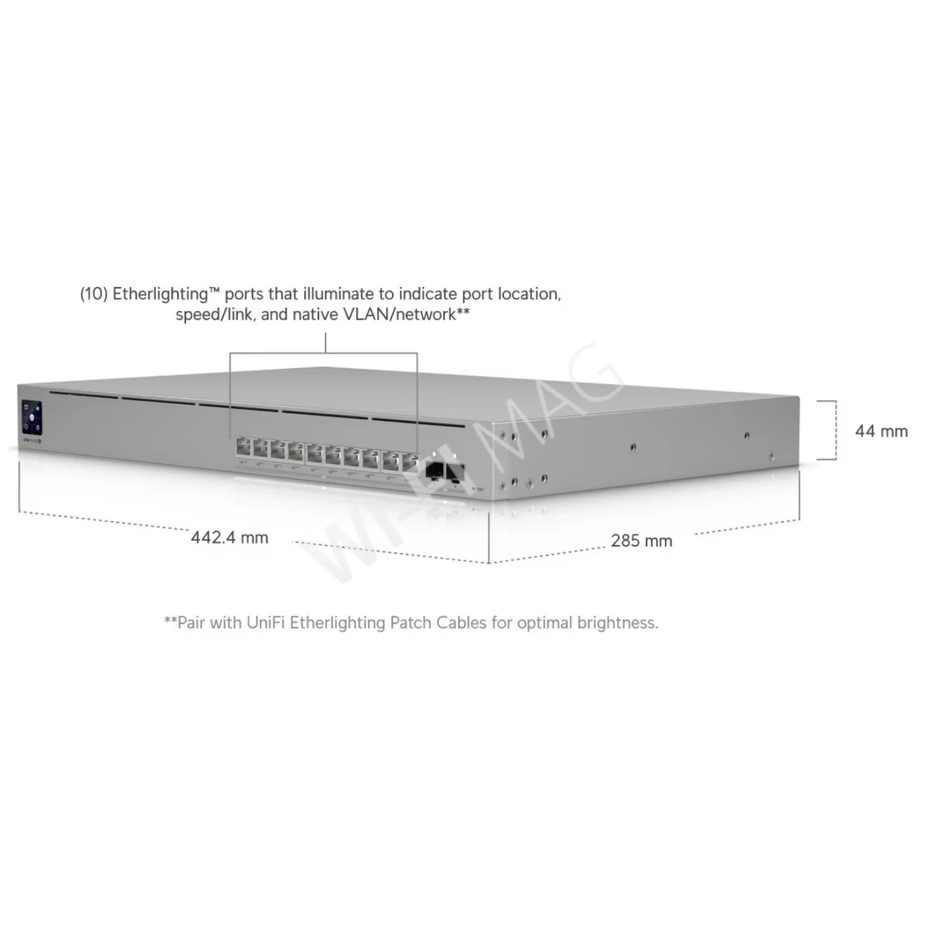 Ubiquiti UniFi Switch Pro XG 10 PoE, коммутатор с 10-ю портами Etherlighting™10 Гбит/с RJ45 PoE+++ и 2-мя SFP+