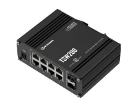 Неуправляемые коммутаторы с PoE Teltonika TSW200 Industrial PoE+ Ethernet Switch, с 8 портами PoE (1 Гбит/с) и 2 SFP неуправляемый коммутатор
