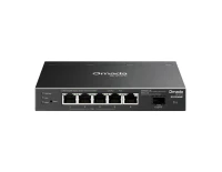 Управляемые коммутаторы с PoE TP-Link SG2206MP Omada с 5-ю портами 1 Гбит/с RJ45 (4 PoE+) и 1 SFP управляемый коммутатор
