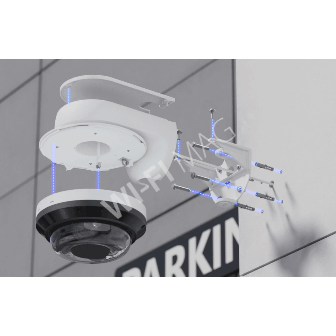 Ubiquiti AI Multi Sensor 4 Camera Arm Mount White, белый кронштейн для крепления на стену/угол/столб камер UVC-AI-MS-4