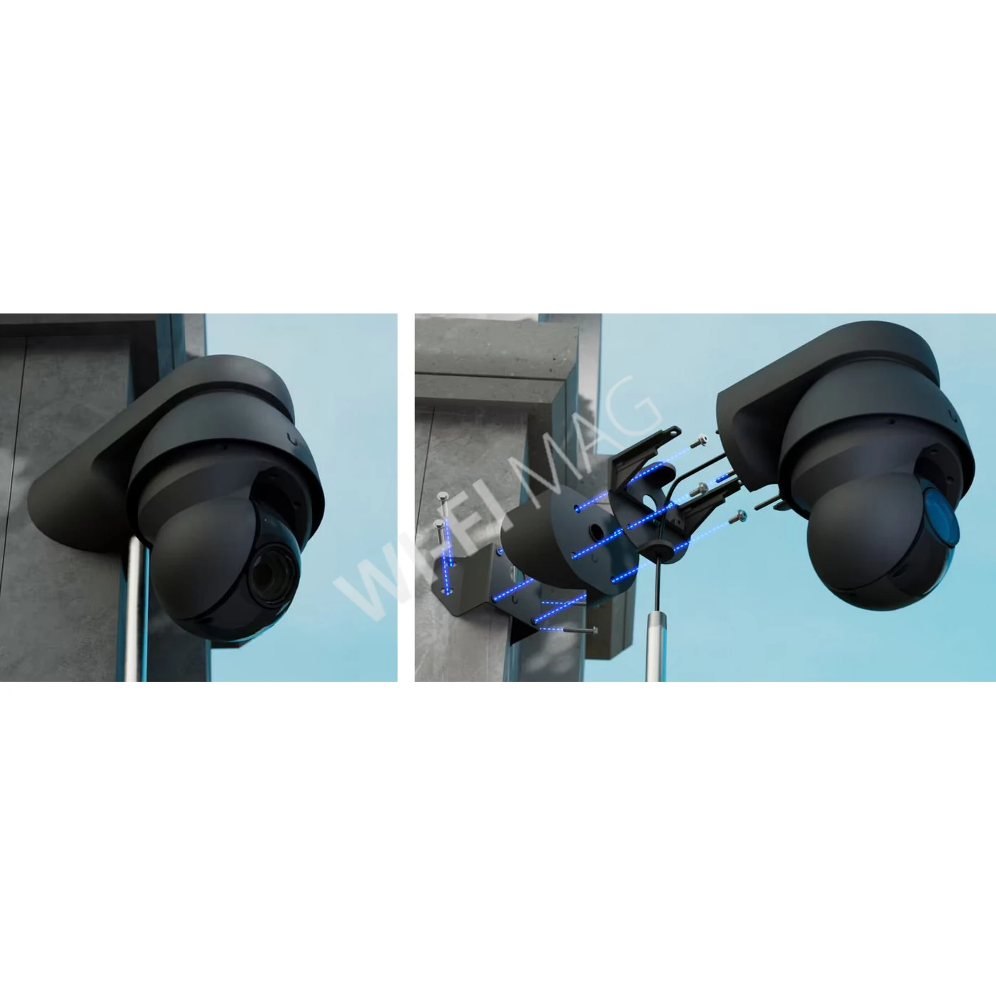 Ubiquiti AI PTZ Precision Corner Mount Black, черный угловой кронштейн для камер UVC-AI-PTZ-Precision