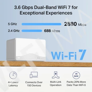 Mercusys Halo H25BE (3-pack) BE3600, двухдиапазонная Mesh-система Wi-Fi 7 (3 устройства)