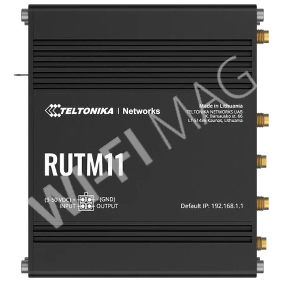 Teltonika RUTM11, двухдиапазонный промышленный маршрутизатор 4G LTE Cat 6 c GNSS и 2-мя слотами для SIM
