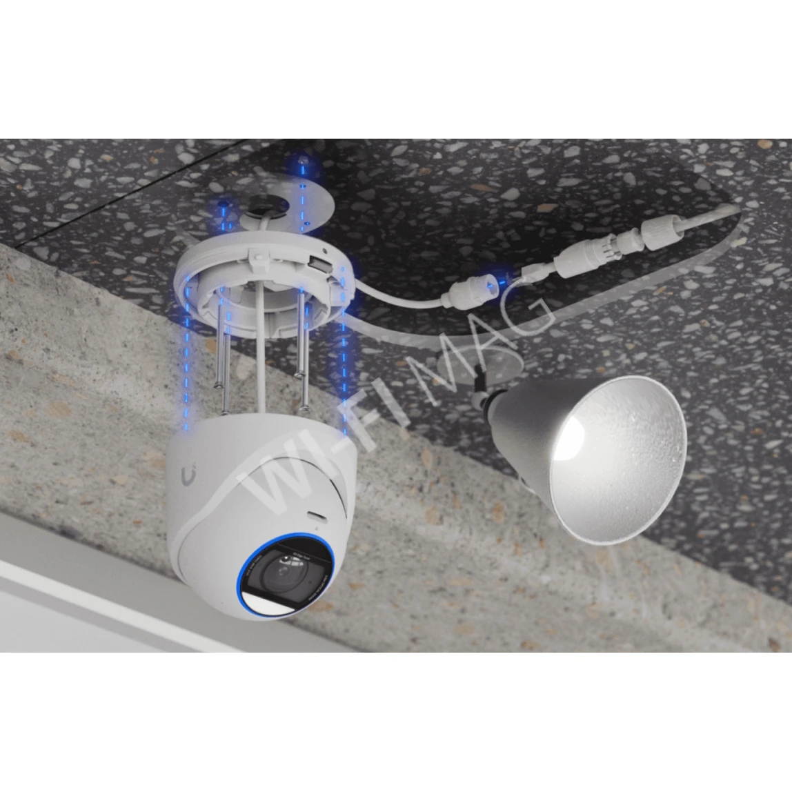 Ubiquiti UniFi G6 Edge Turret Camera, 8 Мп уличная PoE+ с двусторонней аудиосвязью и ночным видением белая IP-видеокамера