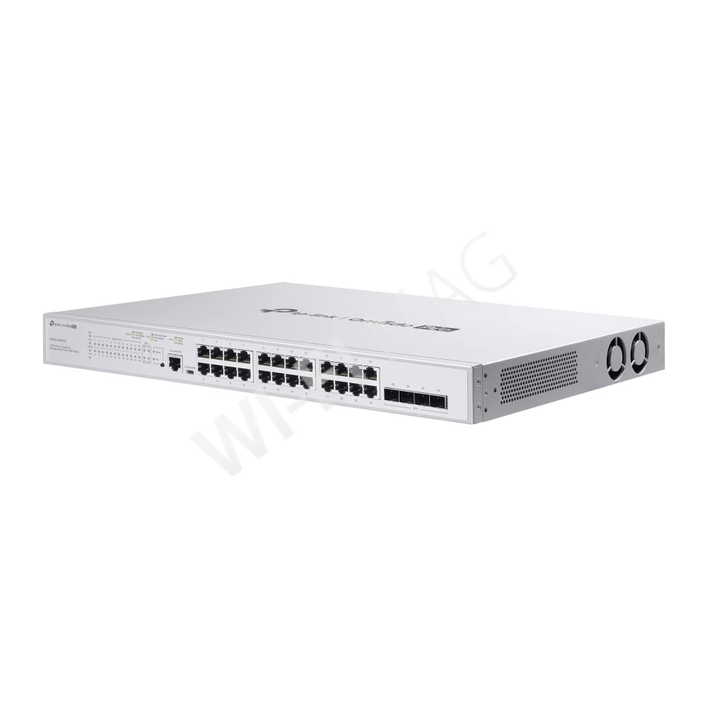TP-Link S5500-24GP4XF, 4 SFP+ и 24 порта 1 Гбит/с PoE+ линейки Omada Pro управляемый коммутатор