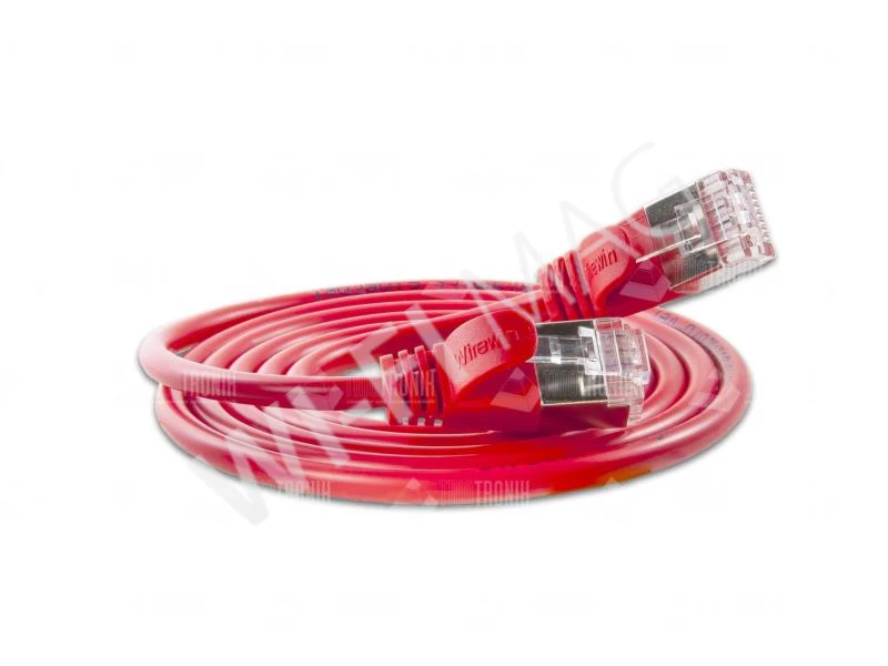 Кабель Wirewin SLIM LIGHT STP Cat.6, 0.5 м красный