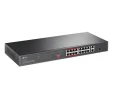 TP-Link TL-SL1218P, 18-портовый с 16 PoE+ портами (10/100 Мбит/с) и 2 гигабитными портами