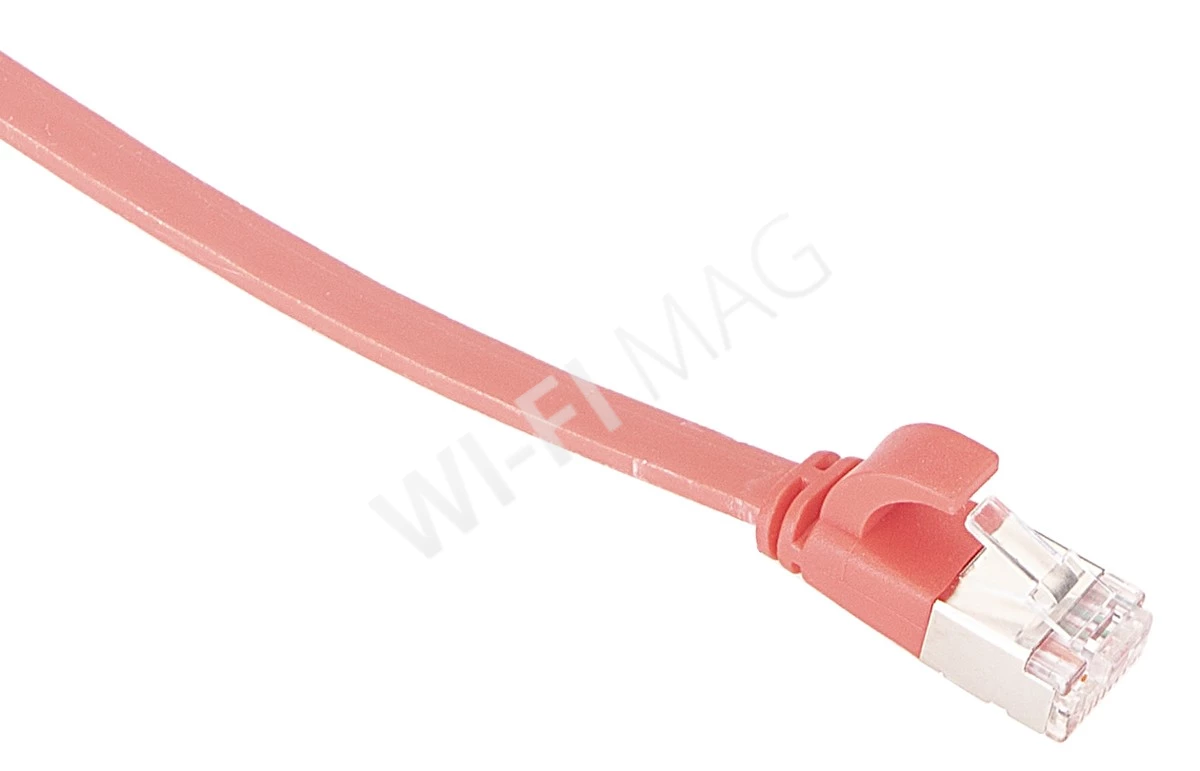 Кабель патч-корд Masterlan Comfort patch cable U/FTP, Cat6A, flat, 0.5 м, экранированный, красный
