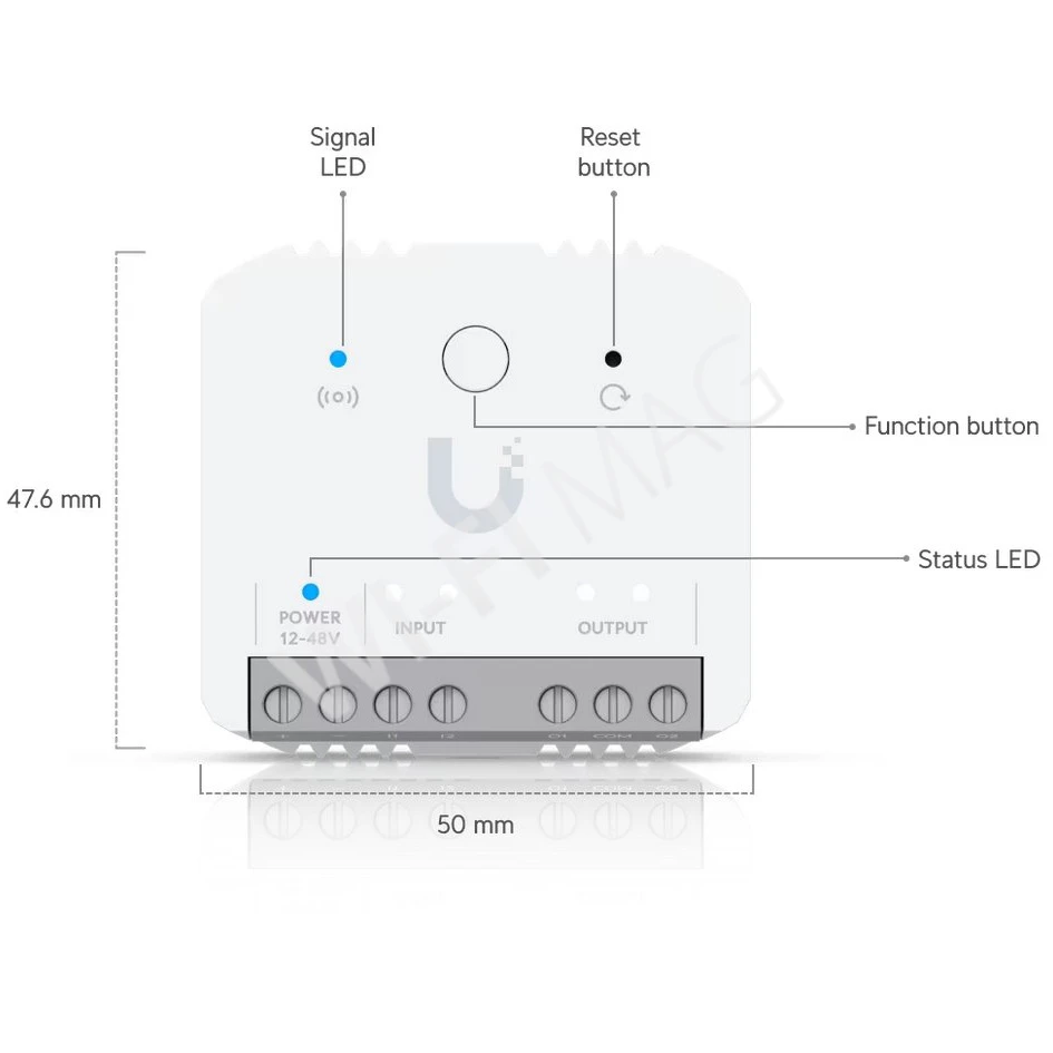 Ubiquiti UniFi Protect SuperLink Relay, реле для управления и интеграции устройств/датчиков сторонних производителей