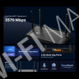 TP-Link Archer BE3600, двухдиапазонный маршрутизатор Wi‑Fi 7 совместим с EasyMesh