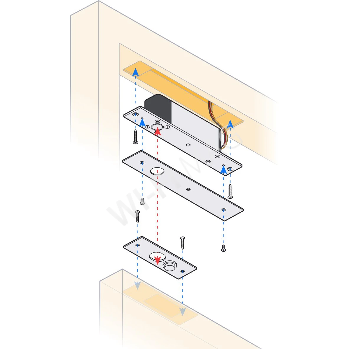 Ubiquiti UniFi Access Fail-Safe Bolt Lock, электрический замок с защелкой с функцией аварийного открытия