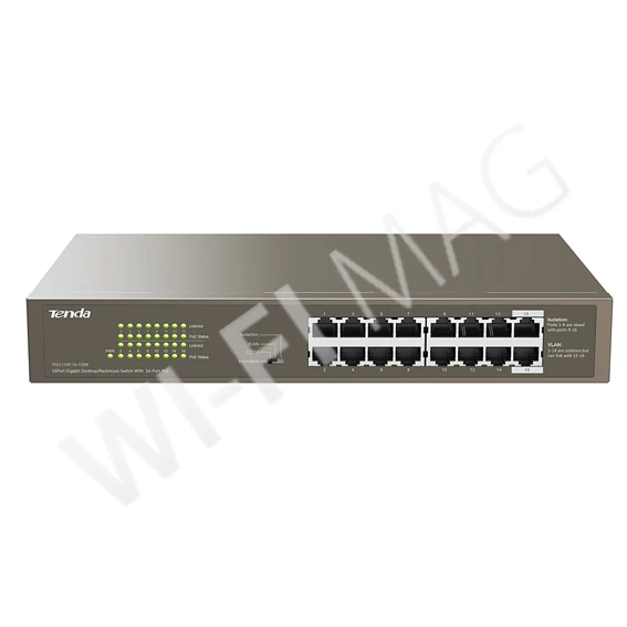 Tenda TEG1116P-16-150W неуправляемый коммутатор с PoE