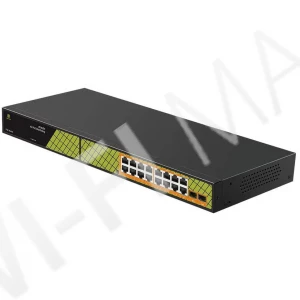 Conexpro GNT-P1018G6, с 16 PoE (1 Гбит/с) и 2 SFP портами неуправляемый коммутатор