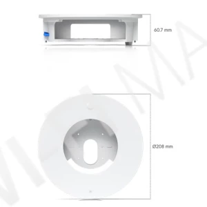 Ubiquiti UniFi G6 Dome Camera Flush Mount White, белое крепление для скрытого монтажа камер UVC-G6-Dome/Pro-Dome в потолок/стену