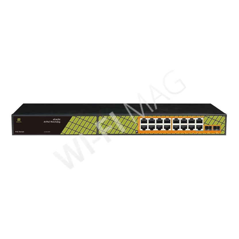 Conexpro GNT-P1018G6, с 16 PoE (1 Гбит/с) и 2 SFP портами неуправляемый коммутатор