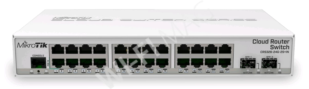 Mikrotik Cloud Router Switch CRS326-24G-2S+IN, коммутатор с функциями маршрутизатора