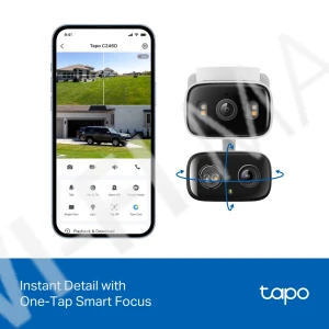 TP-Link Tapo C246D, 3Мп умная уличная с 2-мя объективами и 10,8-кратным цифровым зумом Wi-Fi-камера 2,4 ГГц