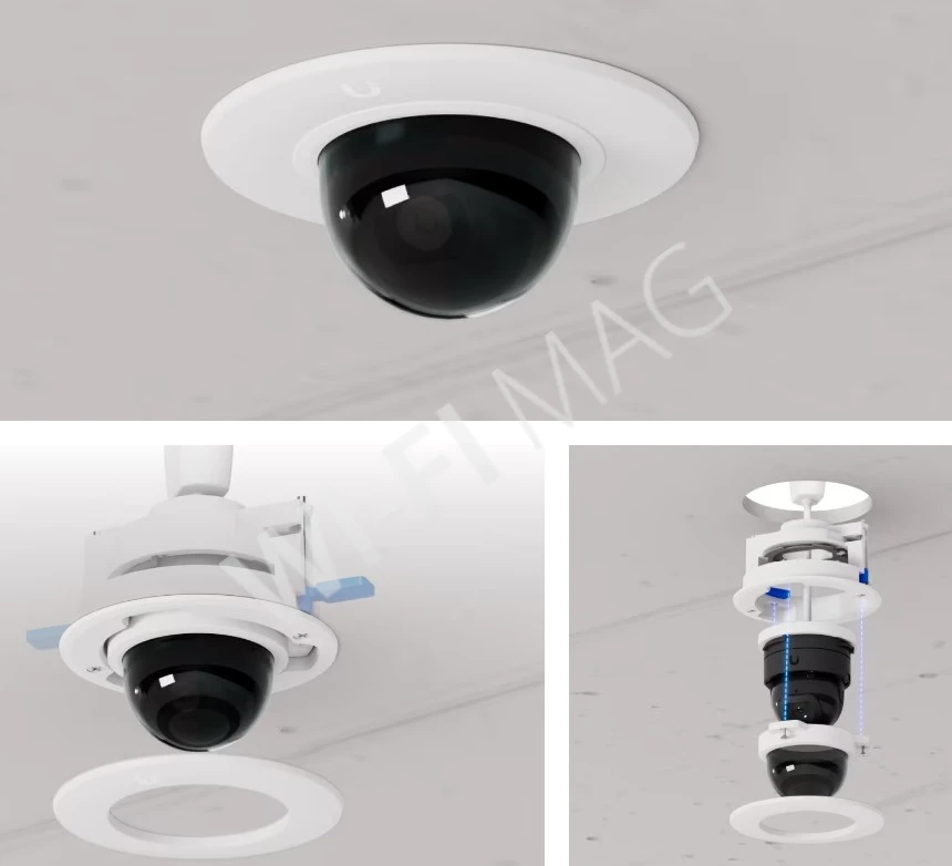 Ubiquiti UniFi G5 Dome Ultra Flush Mount White, белое крепление с дымчатым куполом для скрытого монтажа камеры UVC-G5-Dome-Ultra в стену/потолок